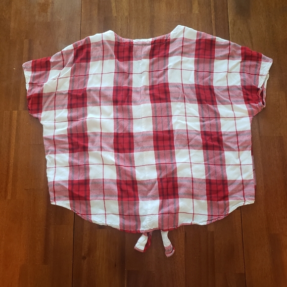 Universal Threads Red & White Plaid Top - Picture 6 of 7